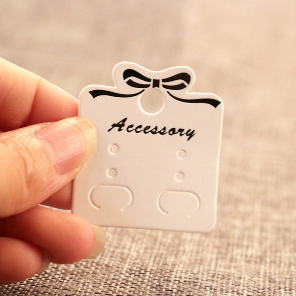 DIY Earrings Cards 100pcs/lot 3.5*4cm Paper Cute Stud Earring Hang Tag Card Custom Logo Cost Extra Jewelry Display Packing Card