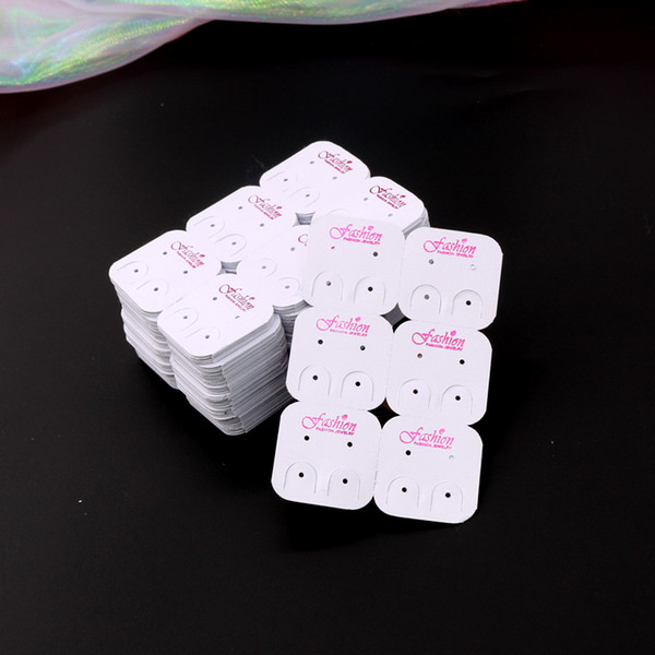 Wholesale 500pcs 5.5*8.5cm Earring PVC Paper Card Fashion Jewelry Earring Stud Holder Card Price Labels Hanging Tags