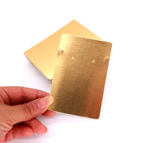 New Sale 500pcs Gold Color Earring Ear Stud Earring Display Packaging Card Jewelry Price Tags Earring Hang Tags Labels