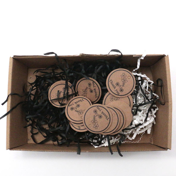 1000pcs 3.5cm Kraft Paper Round Shape Jewelry Dispaly Price Tags DIY Handmade Necklace Bracelet Clothing Hang Labels