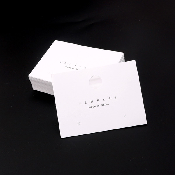 100pcs Can Customize Paper Card Earring Stud Holding Card Jewelry Price Tags High Quality Earring Labels