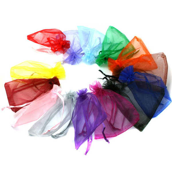 10pcs/lot 7x9cm 9x12cm 10x15cm 13x18cm Organza Bags Wedding Pouches Jewelry Packaging Bags Nice Gift Bag