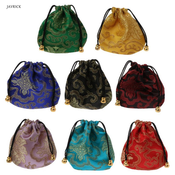 1pc High Quality Traditional Silk Travel Pouch Classic Chinese Embroidery Jewelry Packaging Bag Organizer Handbags Jewelry Tips