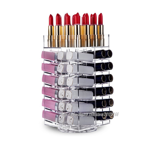 BESTLIFE High Quality Acrylic Rotatable Lipstick display Holder(L115mmx W115mmxH 255mm)