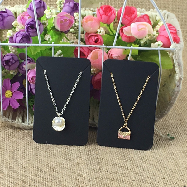 New Style 8.8*5.6cm 100pcs Black&Kraft Paper Blank Necklace Cards&Earring Cards Jewelry Classic Display Card