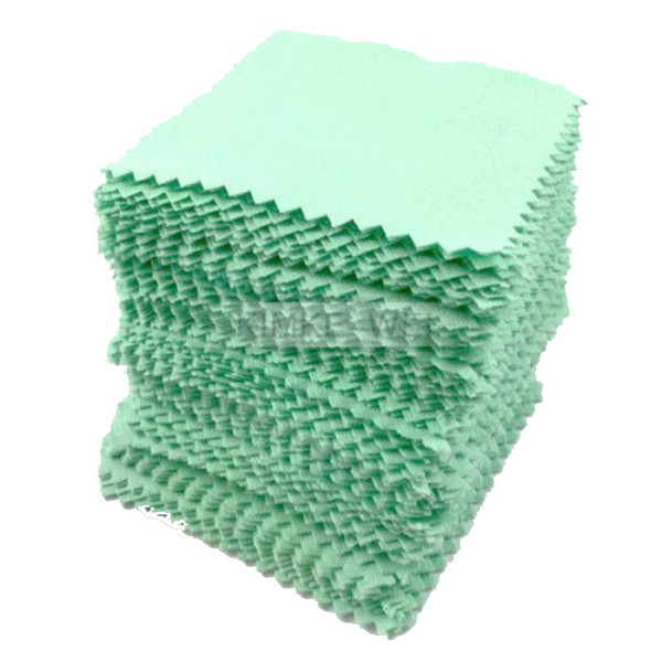 Free Shipping 50Pcs Fashion Bulk Price Green Silver Polishing Cloth Sterling 925 Silver Jewelry Cleaner Anti-tarnish