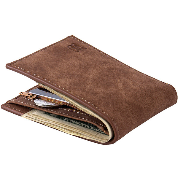 2018 Classic Leather Coin Bag Zipper Men's Wallet With New Card Holder Short Display Jewelry Packaging