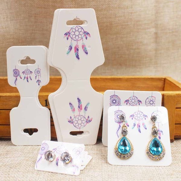 New Design 25set/lot 4 different product folded necklace&earring&bracelet&hair packaging&display card Multi-color jewelry cards