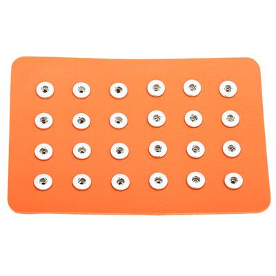 8 Colors 12MM 18MM noosa snap jewelry display holder with 24 pieces copper buttons on it