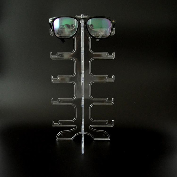 Portable Clear 5 pairs Sunglasses Showing Rack Holder Frame Spectacles Display Stand Glasses Eyeglass Display Case Free Shipping