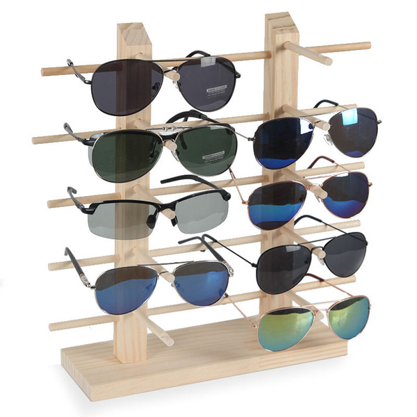 2pcs 6pcs 10pcs high-end Wood sunglass display stand glasses storage rack Shop window display props sunglasses stand free shipping