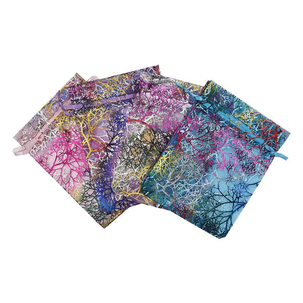 10Pcs/Lot Jewelry bag 7x9cm 9x12cm 10x15cm 13x18cm Jewelry Packaging Display Bags Organza Bags Wedding Candy Small Gift Bag