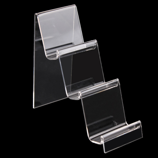 Transparent Acrylic Mobile Phone U Disk Jewelry Display Stand Holder Digital Products Purse Wallet Rack Showcase Organizer