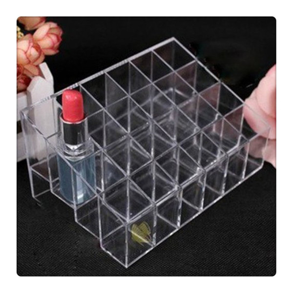 Free Shipping Cosmetic Makeup Organizer For Lipstick Brushes Bottles Clear Case Display Rack Holder Makeup Cosmetic Organizer Display Stand