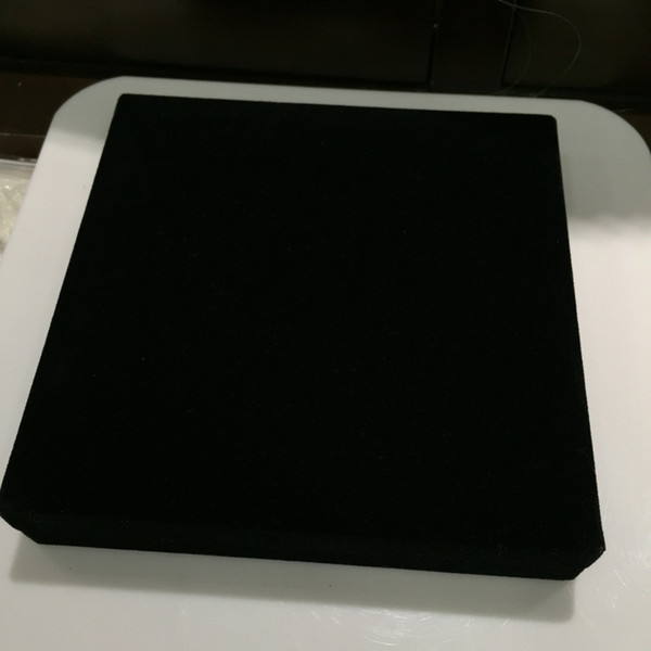 Black Jewelry Packaging Box For large pearl necklace square Velvet Case Top quality