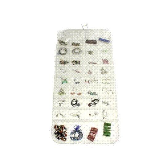 New Arrival 2-sided 72 pockets Earring rings bracelets Necklaces Storage Display Hanging Jewelry Organizer AE01666