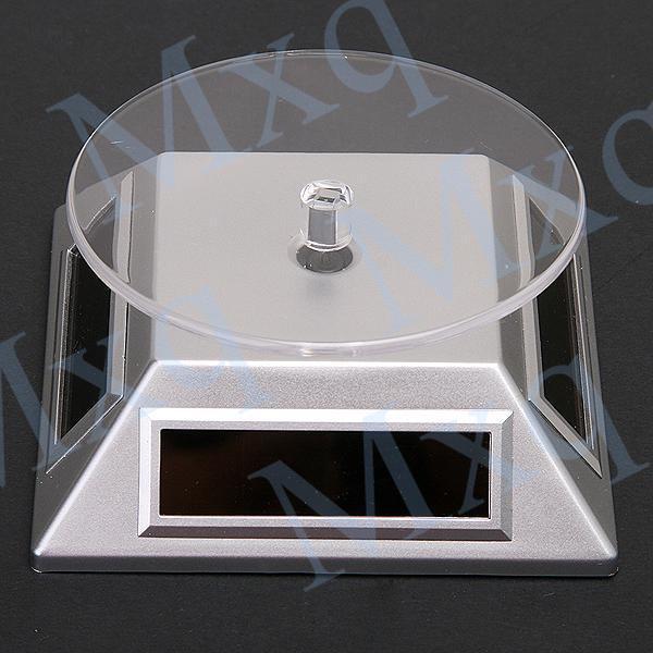 Wholesale-Exhibition Stand Solar Auto Rotating Display Stand Rotary Turn Table Plate For mobile MP4 Watch jewelry VIP Store