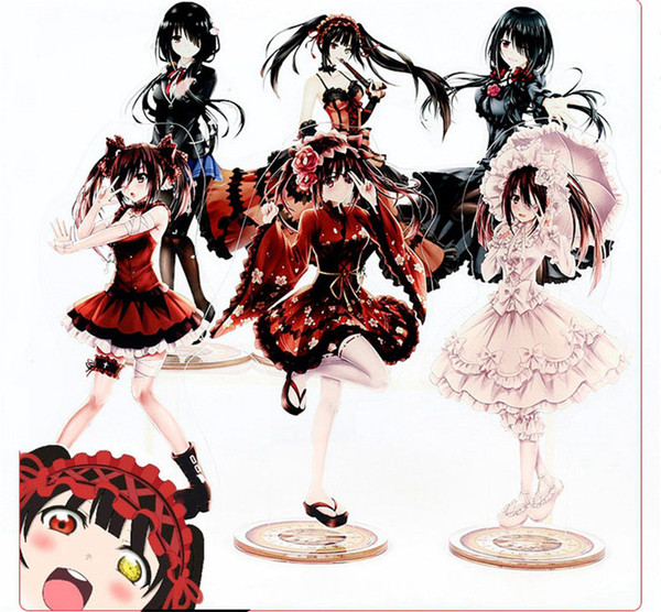 Anime DATE A LIVE Tokisaki Kurumi Nightmare Acrylic Stand Figure Halloween Cosplay Desk Stand Figure Toy Christmas Gift