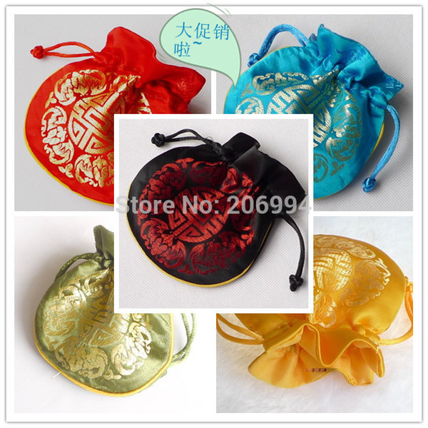 Wholesale 10.5cmx10.5cm China Silk Organza Wedding Jewelry Gift Bag 12pc/lot