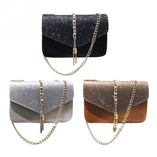 Women PU Leather Chain Shoulder Packaging Bag Fashion Cross Body Storage Purse Simple Wild Phone Jewelry Display Bag 3 Colors