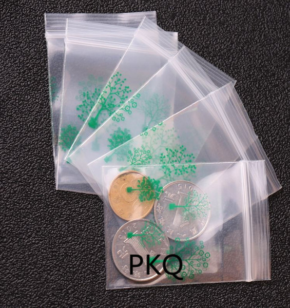 100Pcs/Lot 4x5cm Cheaper Small Plastic Zipper Bag Ziplock Packaging Pouches Mini Zip Lock Bags Cute Printing Tree Self Seal