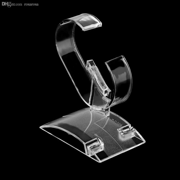 Wholesale Clear Acrylic Bracelet Watch Display Holder Stand Rack Retail Shop Showcase Plastic Transparent Wrist Watch Display Rack Holder