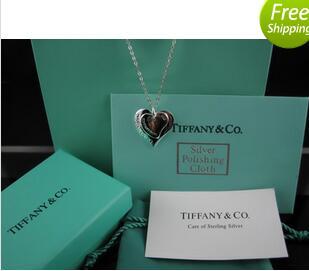 2018 Hot Tiffany925 Silver necklace Classic letter set crescent original packaging gift boxes Set with box HOT Free Shipping