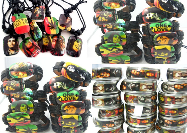 Brand New Bob Marley Rasta Jamaica Reggae Mixed men's Jewelry Rings Necklaces Bracelets wholesale job lots