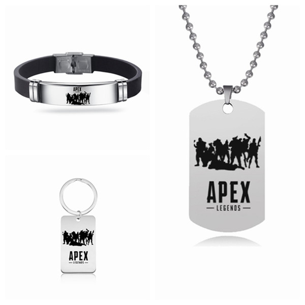 Apex Legends Necklace Bracelet Keychain 8 Styles Jewelry Sets Hot FPS Game Logo Women Men Popular Jewelry Gift Wholesale