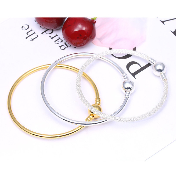 On Sale European Handmade Jewelry Charm Bracelets And Bangles Adjustment Hole Gold Silver Jewellery Bracelet