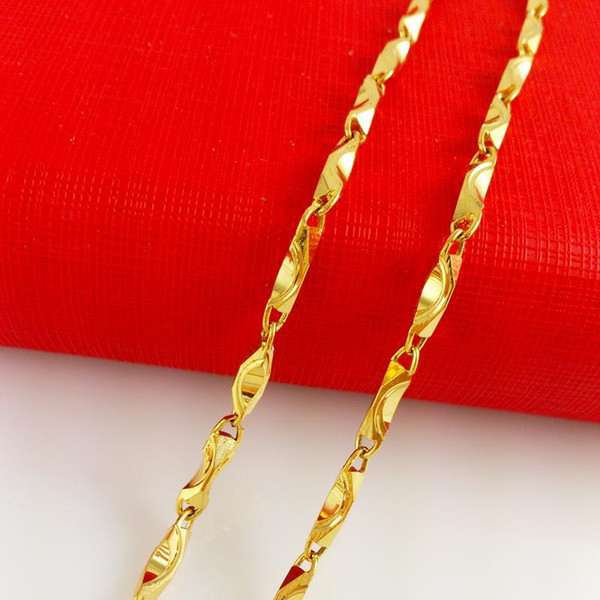 Heavy Men 14k Yellow gold filled necklace GF Curb chain free mens jewerly High quality necklace new arrival Xmas gifts