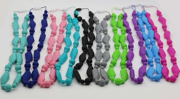 Free Shipping silicone teething chewing necklace Baby Necklace Silicone Teething jewelry