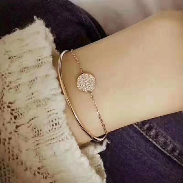 Europe and America Fashion Racquet Diamond Bracelet Women's Wedding Jewelry Friends Gift Bracelet