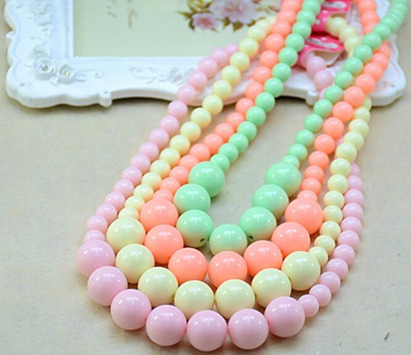 Wholesale kids necklace for girl beads necklace girl bracelet set colorful beads free dhl A939