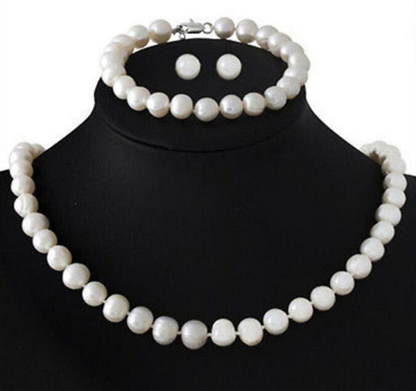 Details about NEW 7-8mm nature White Cultured freshwater pearl necklace 18-7.5'' AA