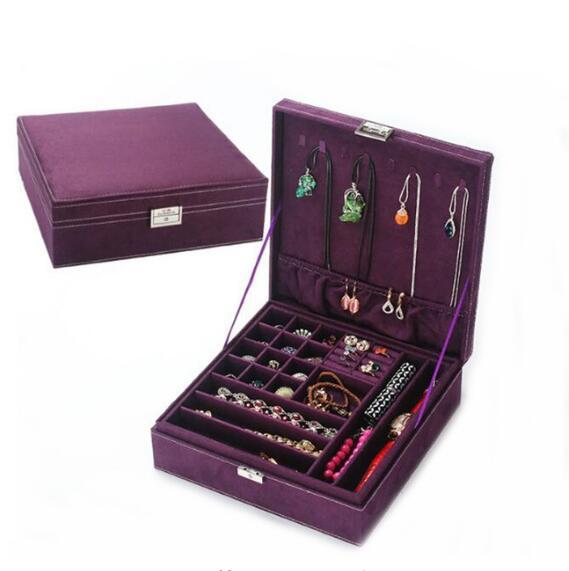 Velvet Display Box Jewelry Necklaces Earrings Bracelets Rings Storage Boxes Organizer Gift Carrying Cases for Jewelry Present Storage