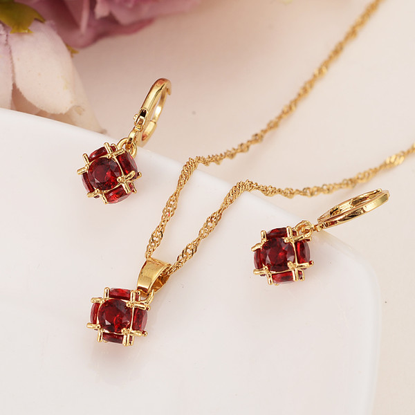 Gold rainstone ball Wedding Jewelry Sets Cubic Zirconia Elegant Engagement Earring for Women girlscharms partygift Accessories