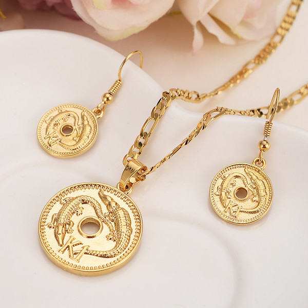 small K1 Coin Pendant Necklaces Earrings Women,Papua New Guinea Jewellery PNG Style Gifts