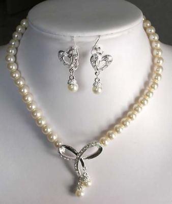 7-8mm Freshwater Pearl necklace & earring Set 18''