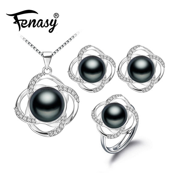 FENASY Pearl Jewelry Pearl Pendant Necklace Freshwater ethnic earrings,antique ring,bridal jewelry sets,stud earrings for women