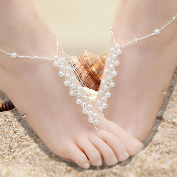 100pcs/lot Hot sale Anklet,Beach barefoot sandals,wedding barefoot sandals,beach foot jewelry wholesale 1203#03