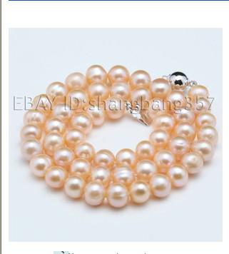 best buy beautiful 8-9mm natural pink akoya pearls necklace 45cm length