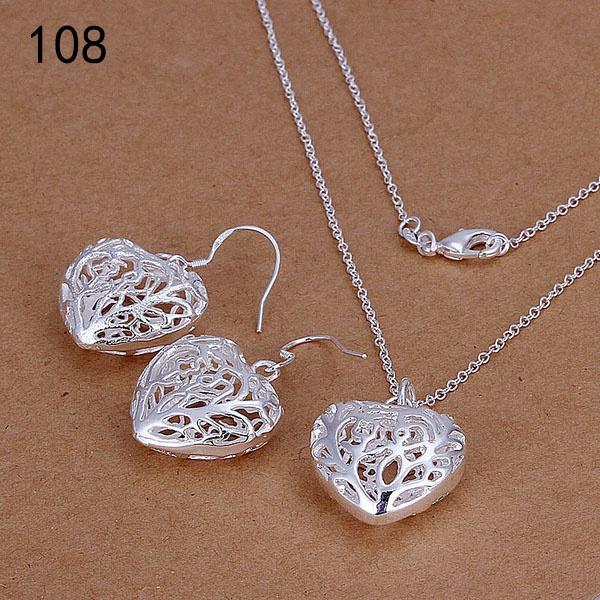 top same price sterling silver jewelry sets,fashion 925 silver Necklace Bracelet Earring Ring jewelry set GTS68A free shipping