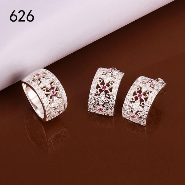 new arrival women's gemstone sterling silver plated jewelry sets,fashion 925 silver wedding jewelry set same price mix style GTS46a