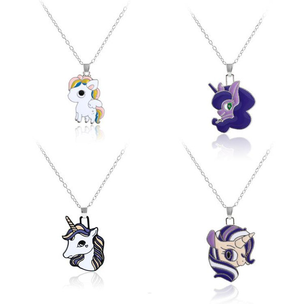 Unicorn Pendant Necklaces For Children Boys and Girls Women Best Friends Friendship Necklace Chain Jewelry Pegasus Horse Necklace