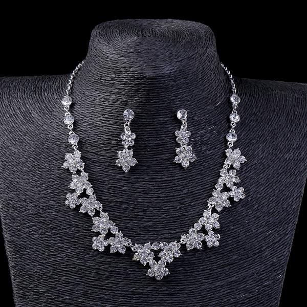 2019 New style wholesale bride jewelry necklace errings wedding accessory for women fashion jewelry sets accessory