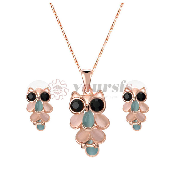 Yoursfs Hot Earrings Necklace Women Jewelry Animals Owl Pendant Casual Wedding Bride Wedding Party Accessories