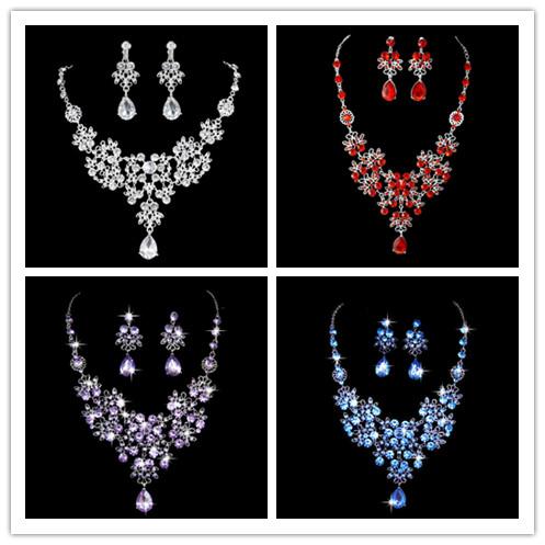 Wedding diamond jewelry, Necklace and Earring, for wedding egagement party, noble and delicate ,free shipping and high quality