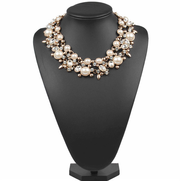 Wedding Jewelry Costume Statement Necklace for Women Fashion Necklace Earrings set 2 Colors 1 Set