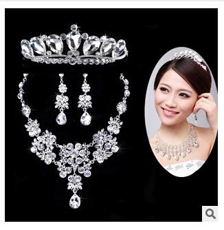 2015 Rose Gold Bridal Jewelry Sets Cream Faux Pearl Rhinestone Crystal Diamante Wedding Necklace and Earrings TOP0000000597